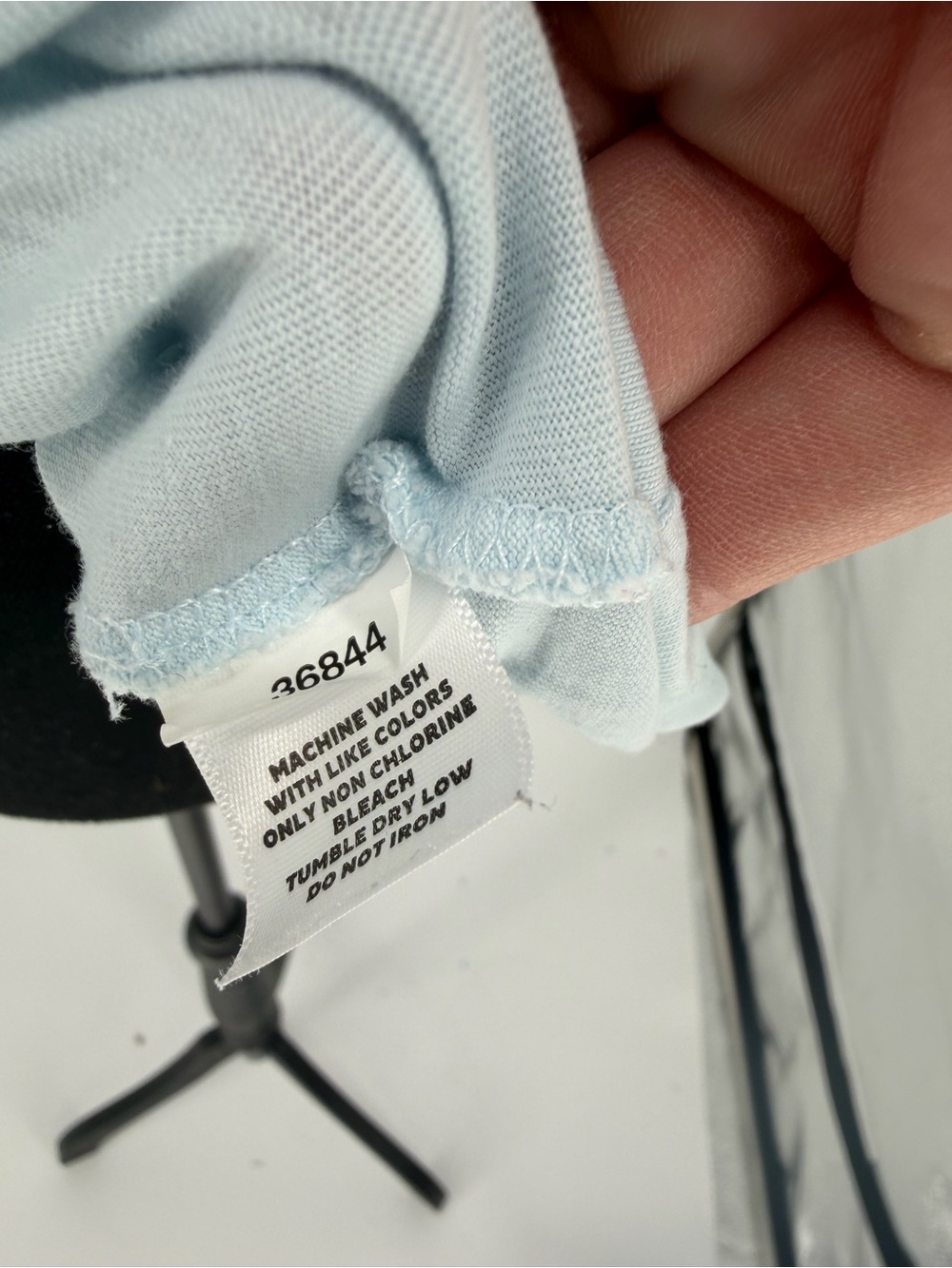 Lily Grace Light Blue Short Sleeve Pocket Tee with back graphic - Picture 5 of 7